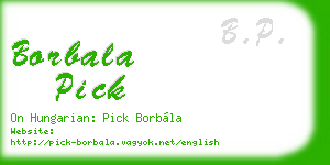 borbala pick business card