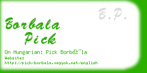 borbala pick business card